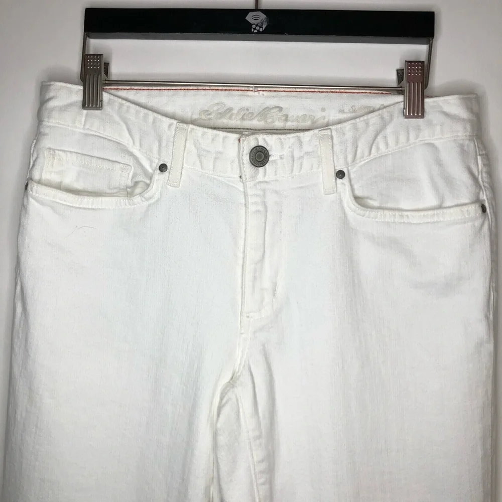 EDDIE BAUER straight leg white denim white jeans 6 - Picture 2 of 11
